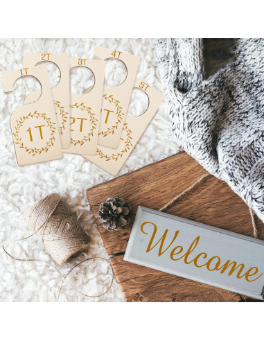 Divisores de Closet de Madera Patelai 7 Pcs para Bebés 1T a 7T