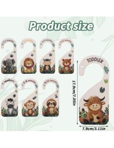 8 Divisores de Armario para Bebés de Madera - Organizador 0-24 Meses 2