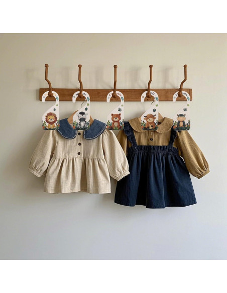 8 Divisores de Armario para Bebés de Madera - Organizador 0-24 Meses