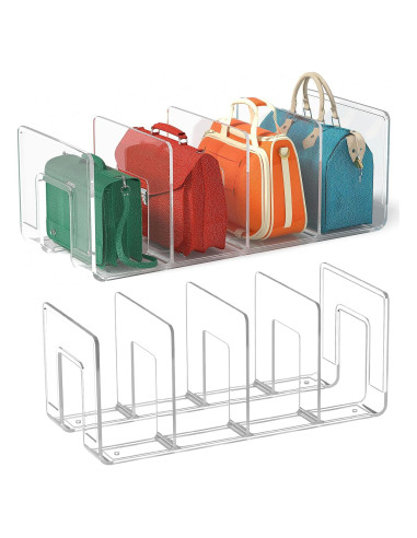 Organizador de Bolso Noleja 4 Secciones Transparente 32x14.5x13cm