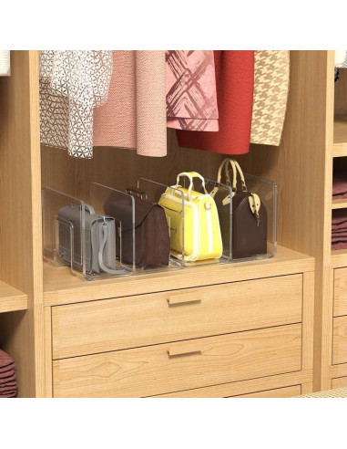 Organizador de Bolso Noleja 4 Secciones Transparente 32x14.5x13cm