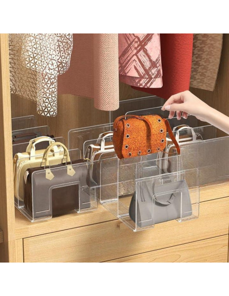 Organizador de Bolso Noleja 4 Secciones Transparente 32x14.5x13cm