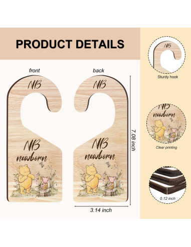 8 Divisores de Armario para Bebés Hatzelou - Madera Winnie