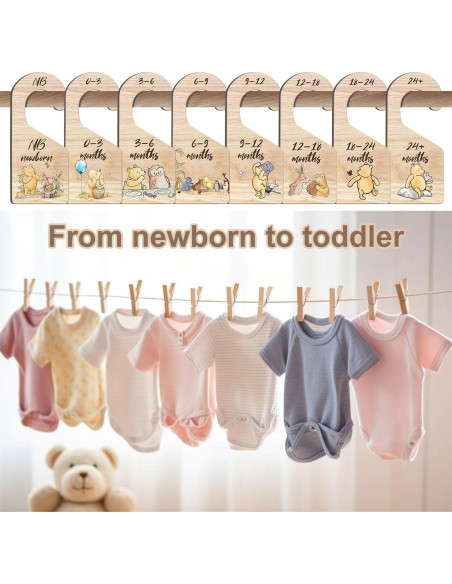 8 Divisores de Armario para Bebés Hatzelou - Madera Winnie