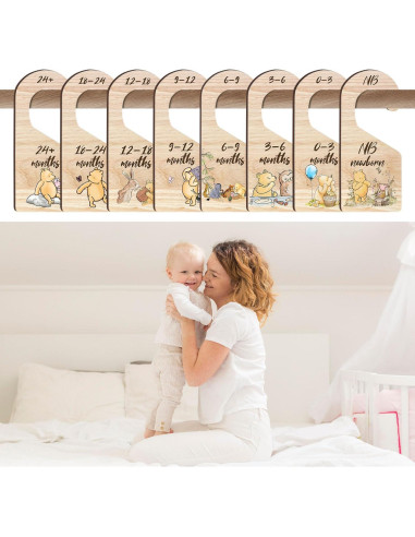 8 Divisores de Armario para Bebés Hatzelou - Madera Winnie