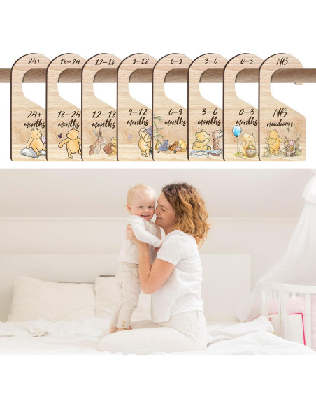 8 Divisores de Armario para Bebés Hatzelou - Madera Winnie