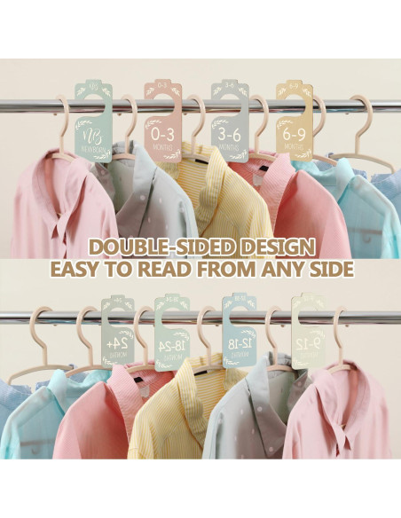 Divisores de Armario para Bebés Pasonly - 8 Piezas Madera Colorida