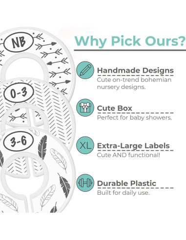 Divisores de Armario para Bebé Little Miracles - 7 Piezas Boho