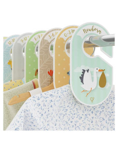 Divisores de armario para bebés Erizo Acogedor - 18 piezas