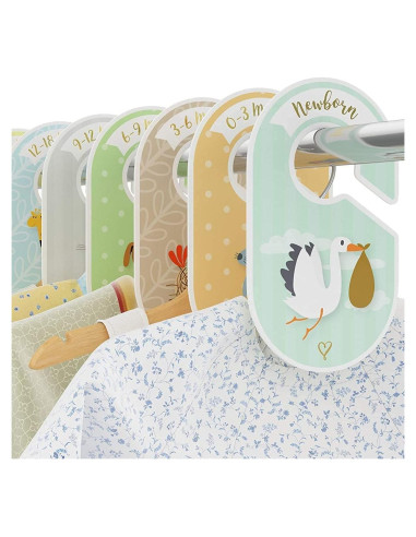 Divisores de armario para bebés Erizo Acogedor - 18 piezas