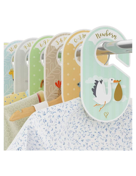 Divisores de armario para bebés Erizo Acogedor - 18 piezas