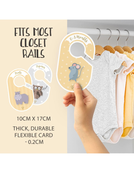 Divisores de armario para bebés Erizo Acogedor - 18 piezas