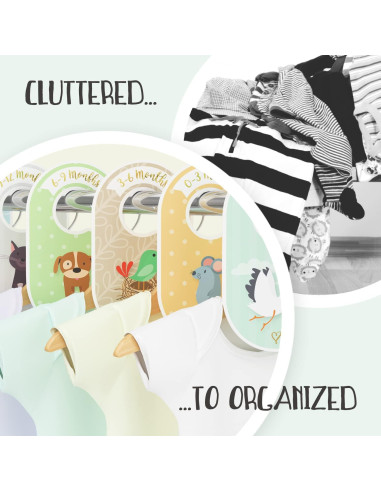 Divisores de armario para bebés Erizo Acogedor - 18 piezas