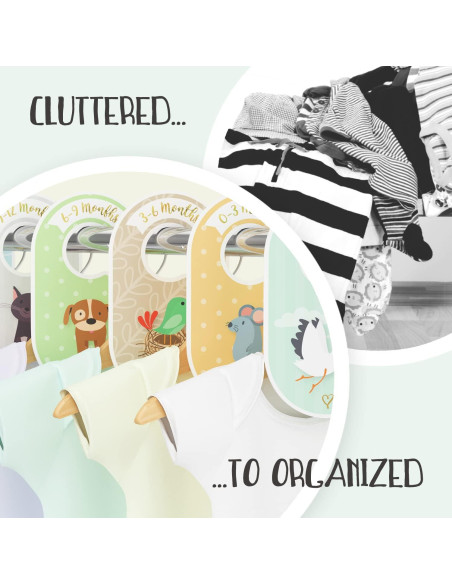 Divisores de armario para bebés Erizo Acogedor - 18 piezas