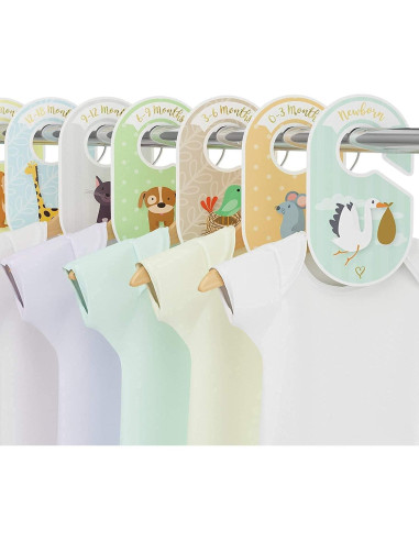 Divisores de armario para bebés Erizo Acogedor - 18 piezas