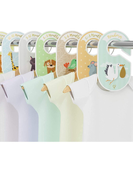 Divisores de armario para bebés Erizo Acogedor - 18 piezas