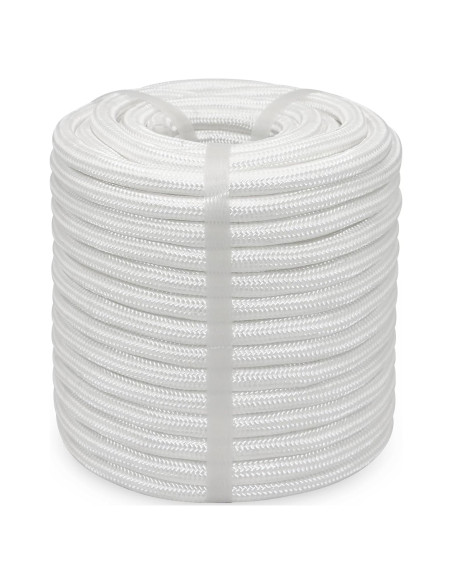 Cuerda de poliéster trenzada BONSINY 30.48m 0.965cm blanca