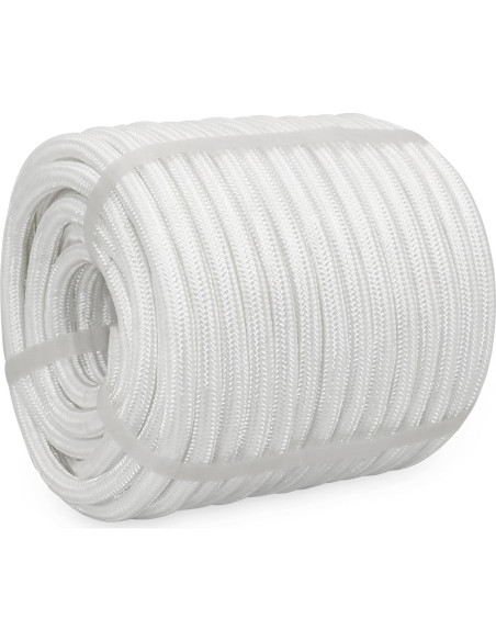 Cuerda de poliéster trenzada BONSINY 30.48m 0.965cm blanca