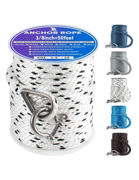 Cuerda de Ancla VEITHI 15.24 m x 0.95 cm Polipropileno