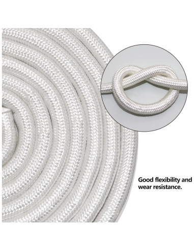 Cuerda de poliéster trenzada BONSINY 30.48m 0.965cm blanca