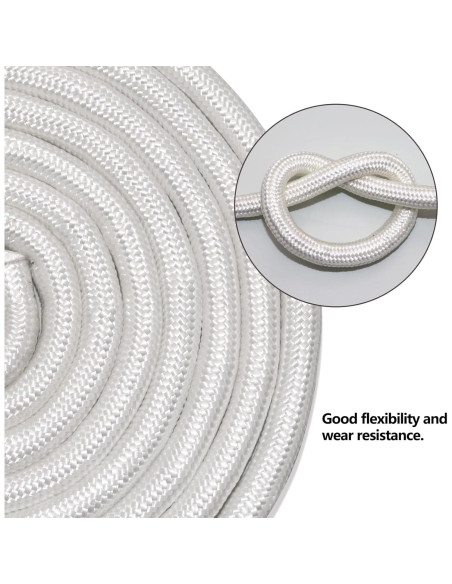 Cuerda de poliéster trenzada BONSINY 30.48m 0.965cm blanca
