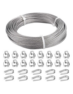 Cable de acero inoxidable 3/16 JINYI 30.48m 1678kg resistencia