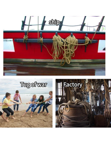 Cuerda de yute trenzada RIVERLIN 30.48m 1.27cm alta resistencia