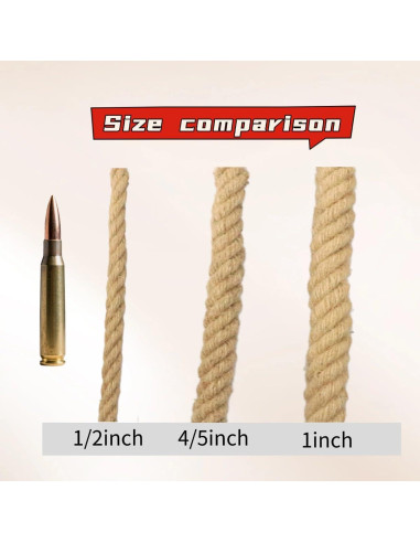 Cuerda de yute trenzada RIVERLIN 30.48m 1.27cm alta resistencia