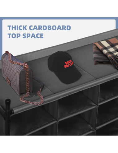 Estante Organizador de Zapatos 20 Cubos STORAGE MANIAC Negro