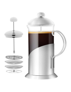 Cafetera Prensa Francesa OVENTE 1 Litro Acero Inoxidable