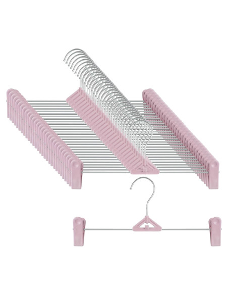 Perchas para Falda 30 Paquete NORTHERN BROTHERS Rosa Antideslizante