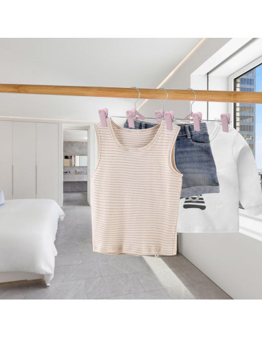 Perchas para Falda 30 Paquete NORTHERN BROTHERS Rosa Antideslizante