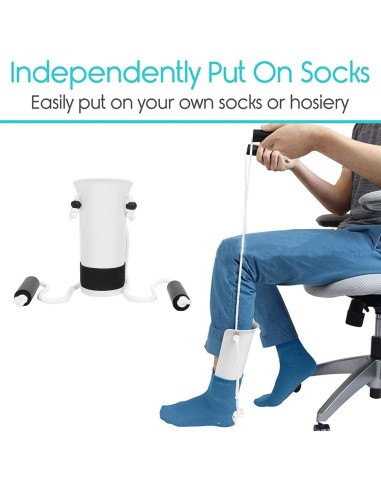 Ayuda para Poner Calcetines BHDK con Mango Antideslizante