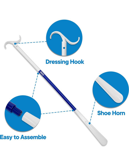 Bastón de Vestir Extra Largo RMS 90 cm y Cucharón de Zapatos