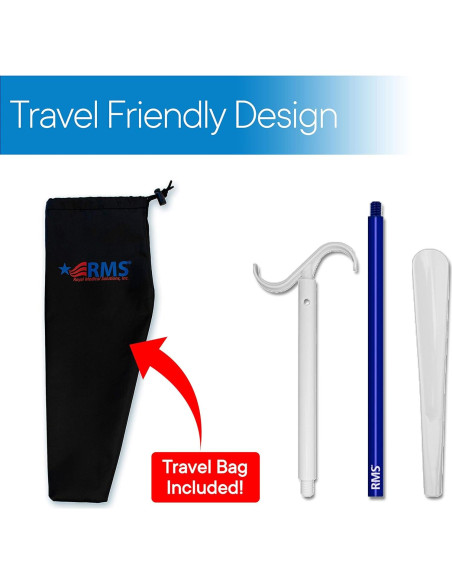 Bastón de Vestir Extra Largo RMS 90 cm y Cucharón de Zapatos