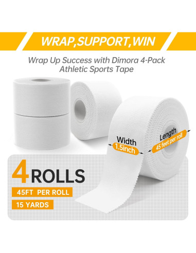 Cinta Atlética Dimora Blanca 4 Rollos 3.81 cm x 13.72 m