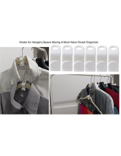 Ganchos Conectores para Perchas Lrophyte - 50 Unidades Blancos 2