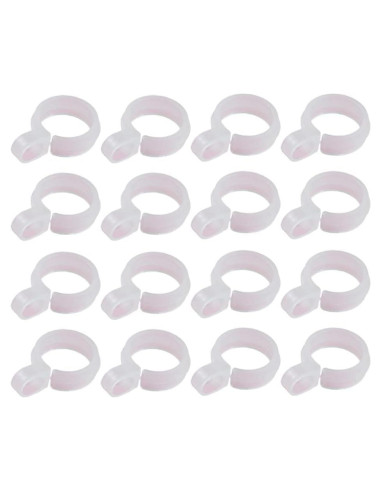 Juego de 50 Ganchos de Plástico Blanco Jowxsx para Ropa