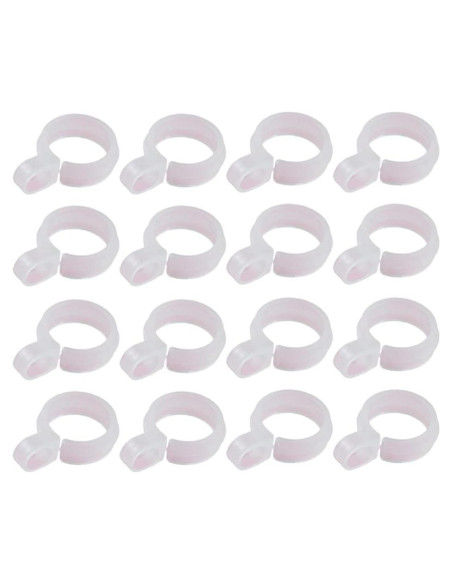 Juego de 50 Ganchos de Plástico Blanco Jowxsx para Ropa