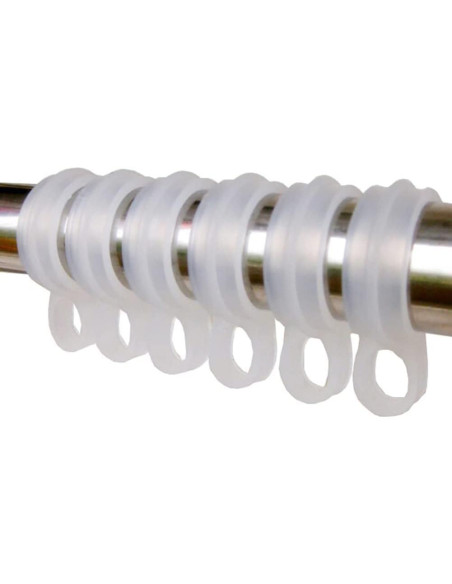 Juego de 50 Ganchos de Plástico Blanco Jowxsx para Ropa