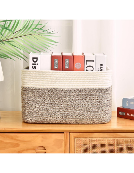 Cestas de Almacenamiento Tejidas Issudata - Paquete de 3, Marrón Cestas de Almacenamiento Tejidas Issudata - Paquete de 3, Marrón