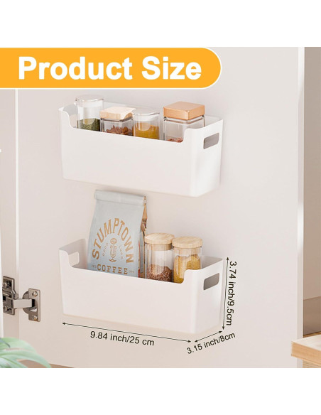 Organizador de Puerta de Gabinete IGUOCY 2 Pcs Transparente