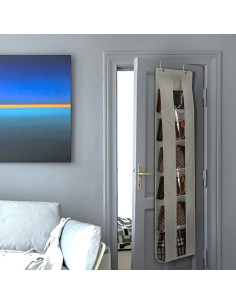 Organizador de Bolsos Sobre la Puerta Lirex, Gris, 6 Compartimentos 2