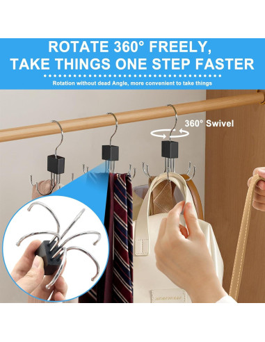 4 Perchas Rotativas Scartink para Top de Tanque y Cinturón