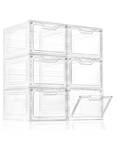 6 Organizadores de Almacenamiento Apilables Freebat 19 Qt