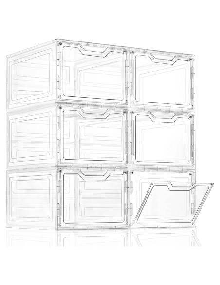 6 Organizadores de Almacenamiento Apilables Freebat 19 Qt