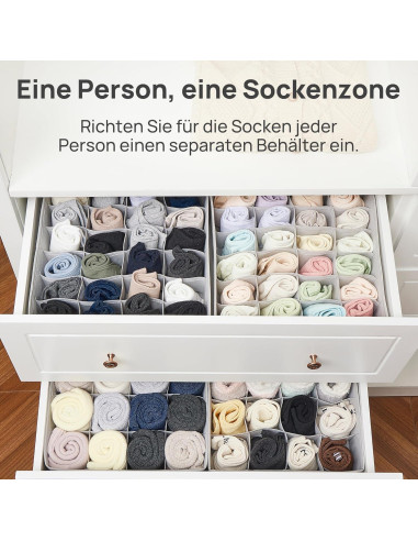 Organizadores de Cajones Vtopmart 3 Pack 64 Celdas Tela Plegable