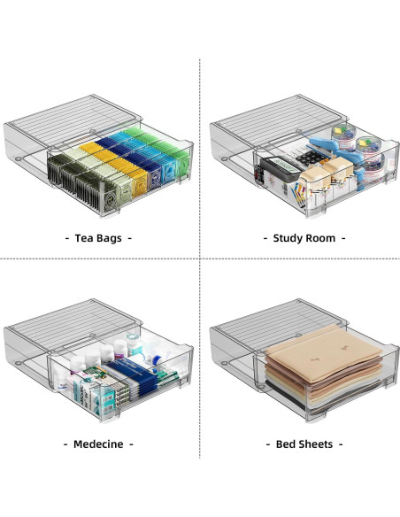 Organizador de Ropa Interior HOYOJA 24 Celdas Transparente Organizador de Ropa Interior HOYOJA 24 Celdas Transparente