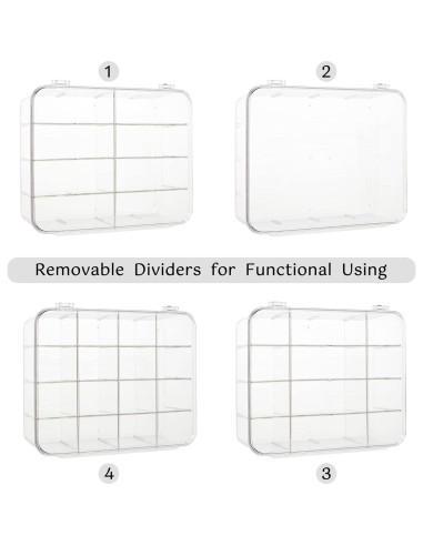 Organizador de Corbatas HUHYNN Acrílico Transparente 16 Compartimentos
