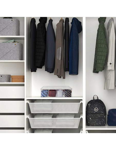 Organizador de Corbatas HUHYNN Acrílico Transparente 16 Compartimentos